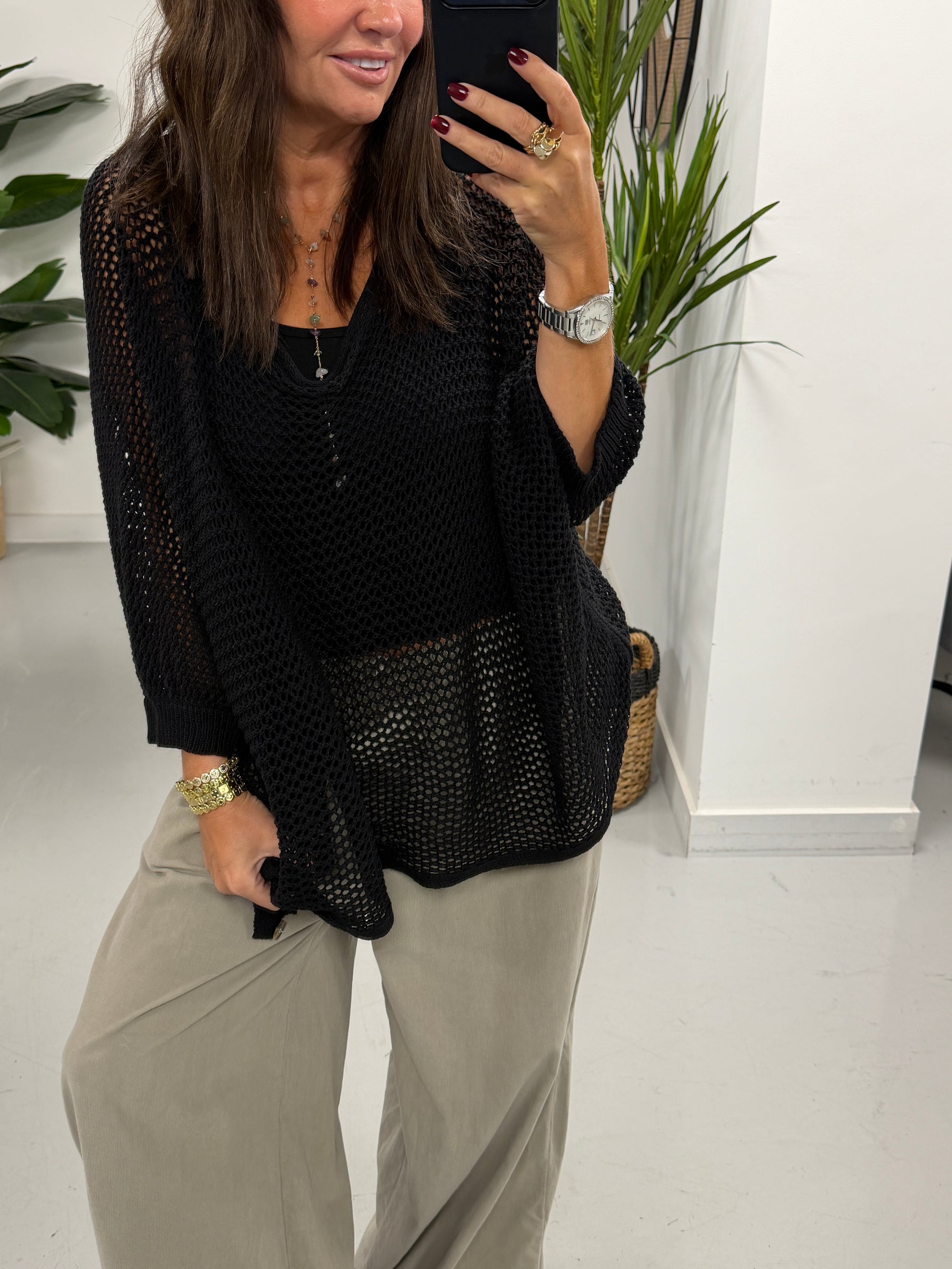 The Autumn Loose Knit - Black (Size 10 - 16)