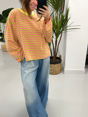 Sugar Rush Leisure Sweat- Pink/Green