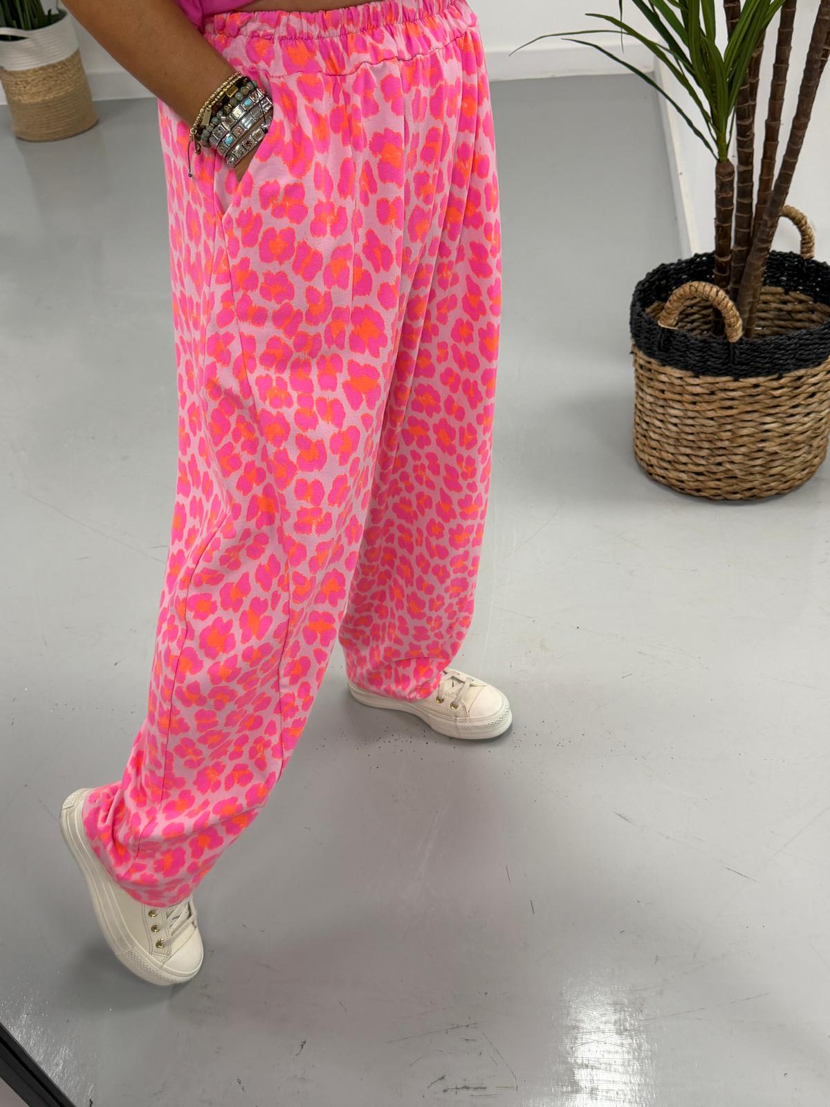 Animal Jersey Joggers - Pink