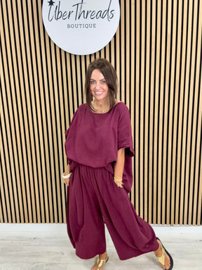 Sahara Cropped Pants - Mulberry