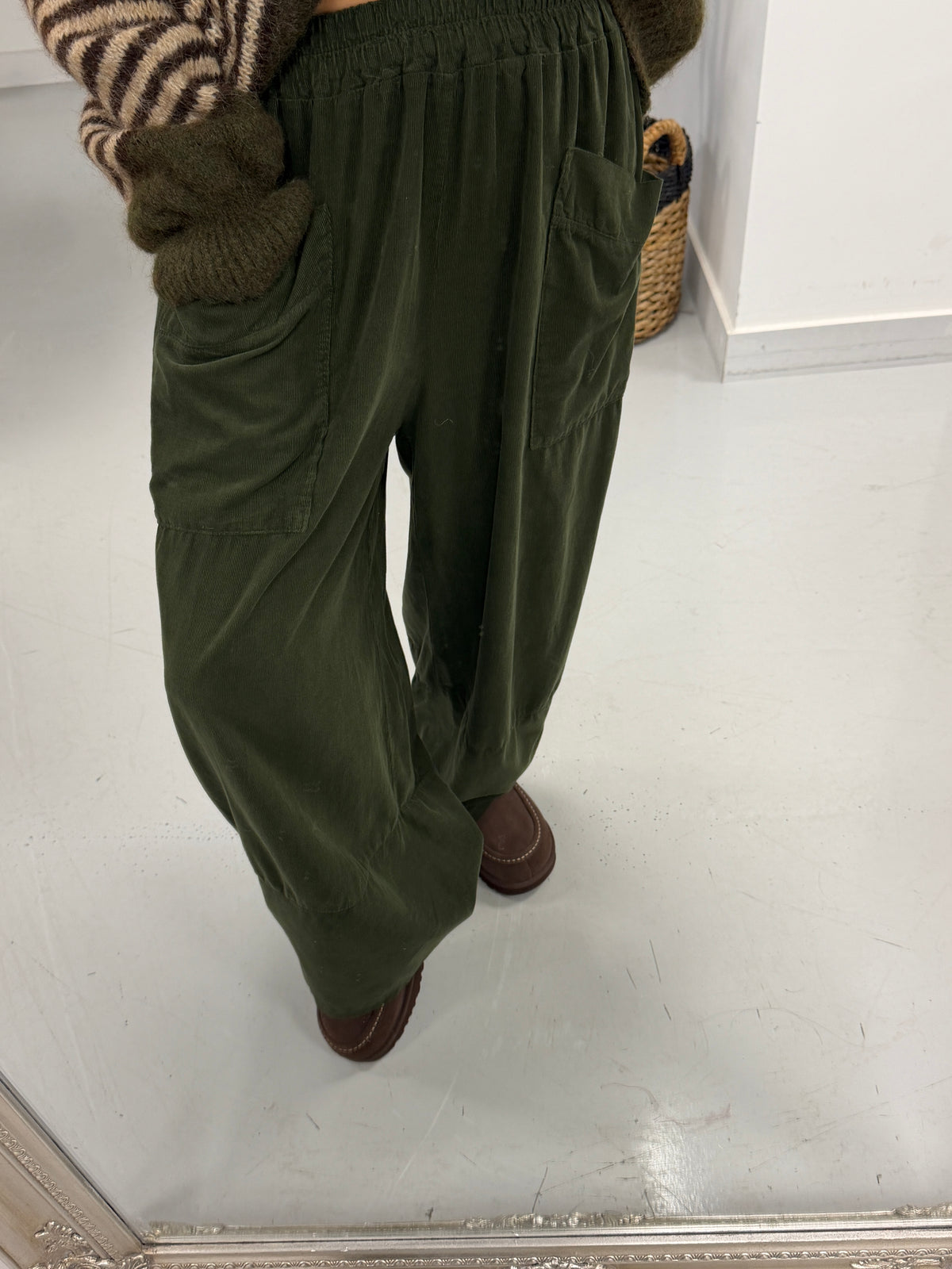 The Tulip Needlecord Joggers - Khaki (Size 10-14)