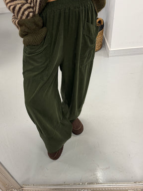 The Tulip Needlecord Joggers - Khaki (Size 10-14)