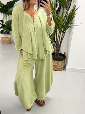 Sahara Barrel Trousers - Pistachio