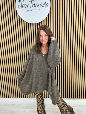 Popcorn Grunge Knit - Pebble