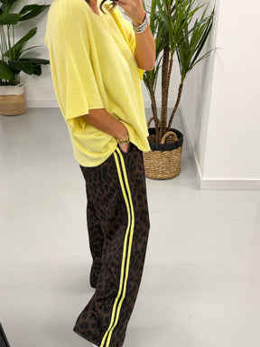 Gracie Crop Sleeve Knit - Sunshine Yellow