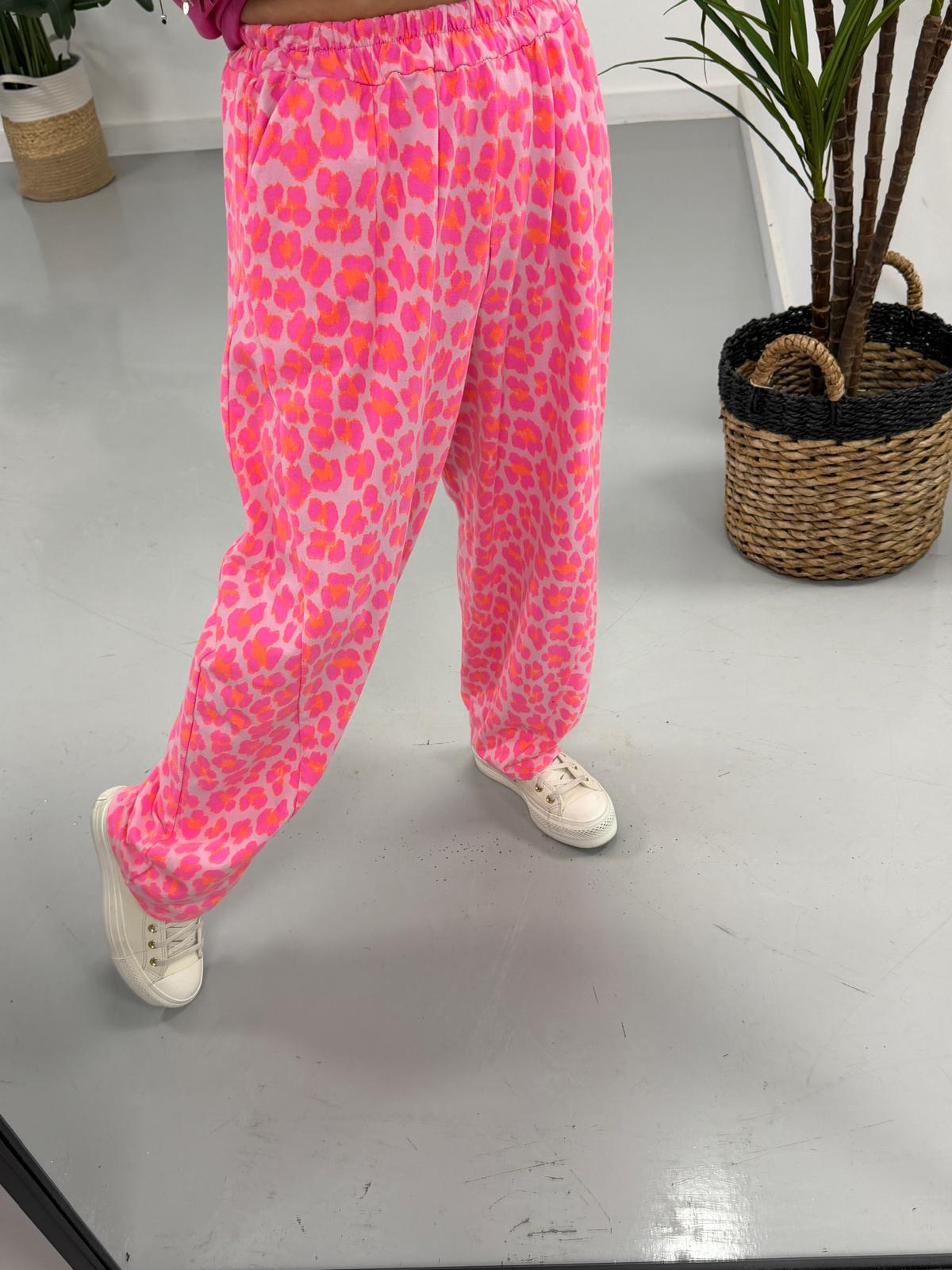 Animal Jersey Joggers - Pink