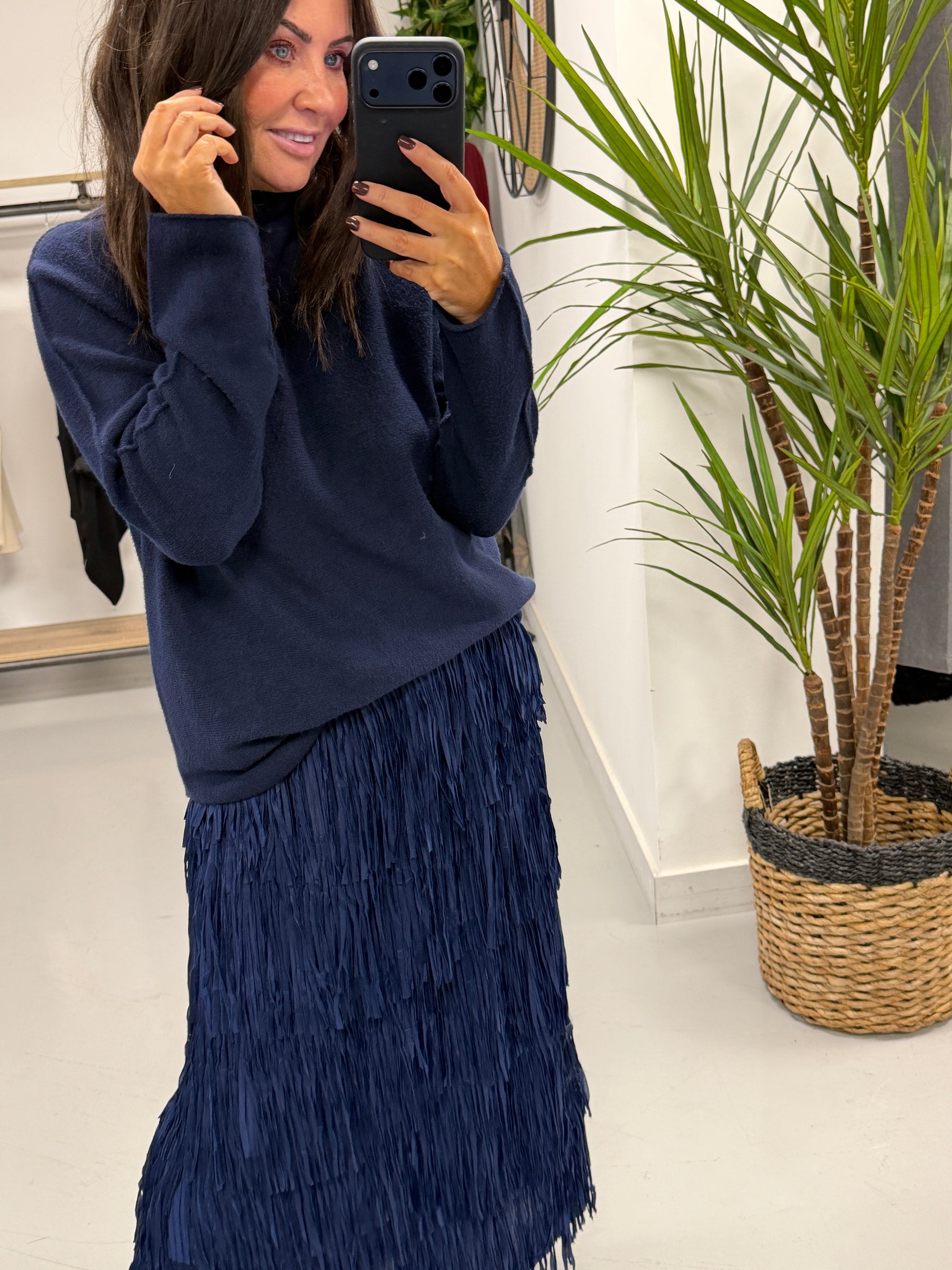 The Rio Tassle Skirt - Navy