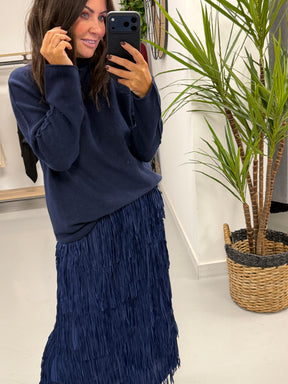 The Rio Tassle Skirt - Navy