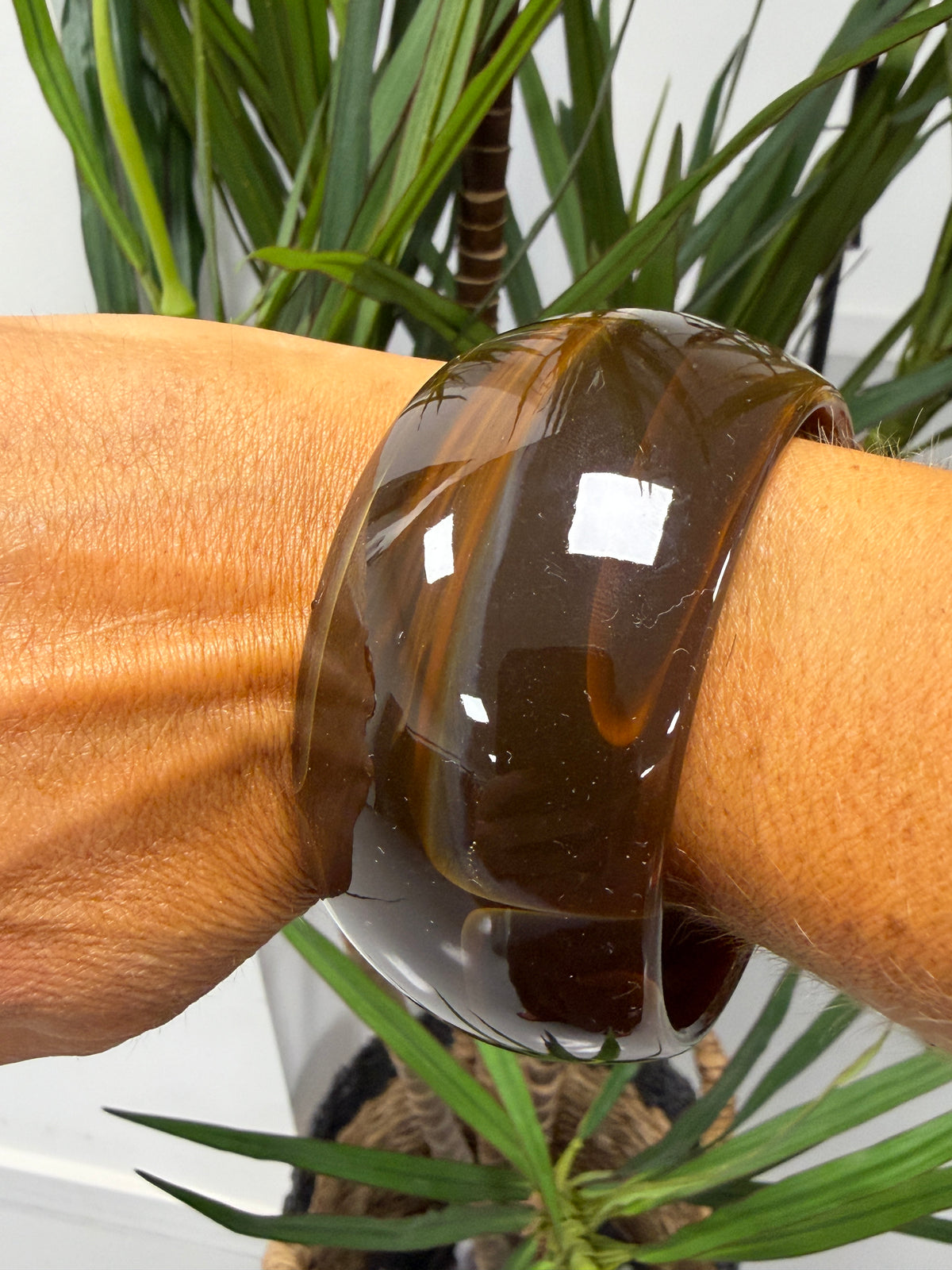 Thick Resin Chocolate Bangle