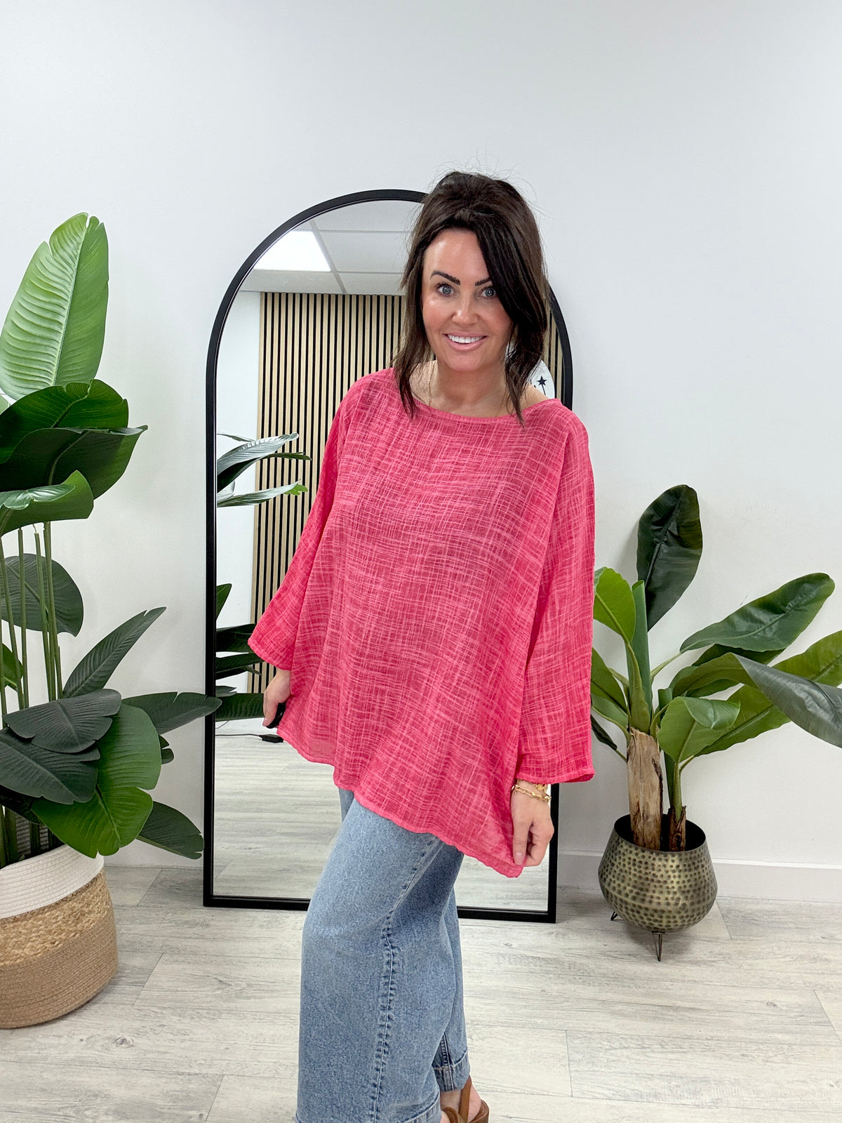 Washed Cotton Tunic - Pink