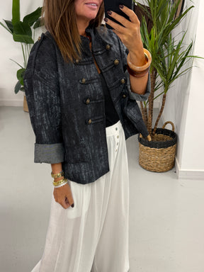 Zeta Otto Denim Military Jacket