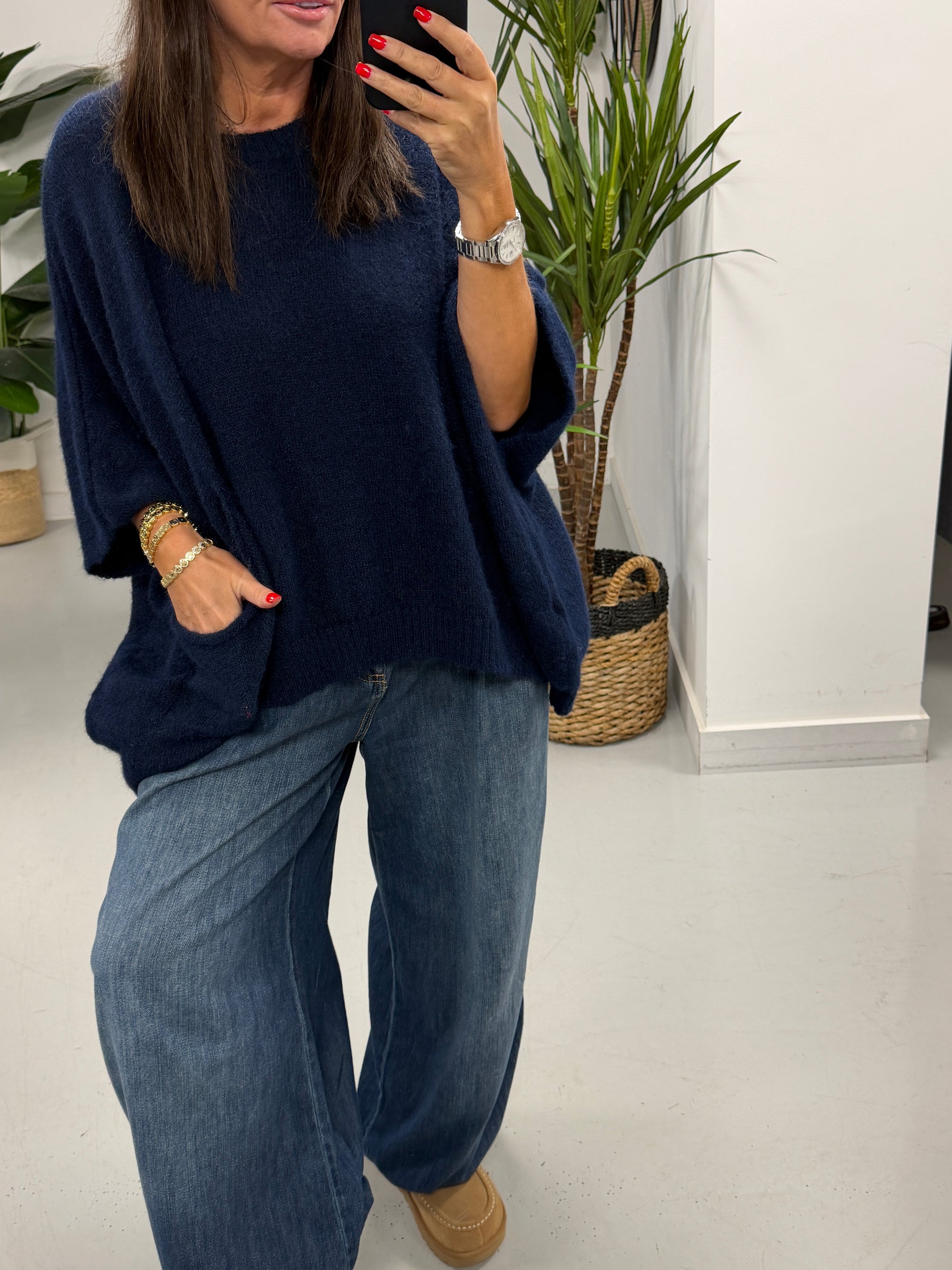Zeta Otto Slouch Knit - Navy