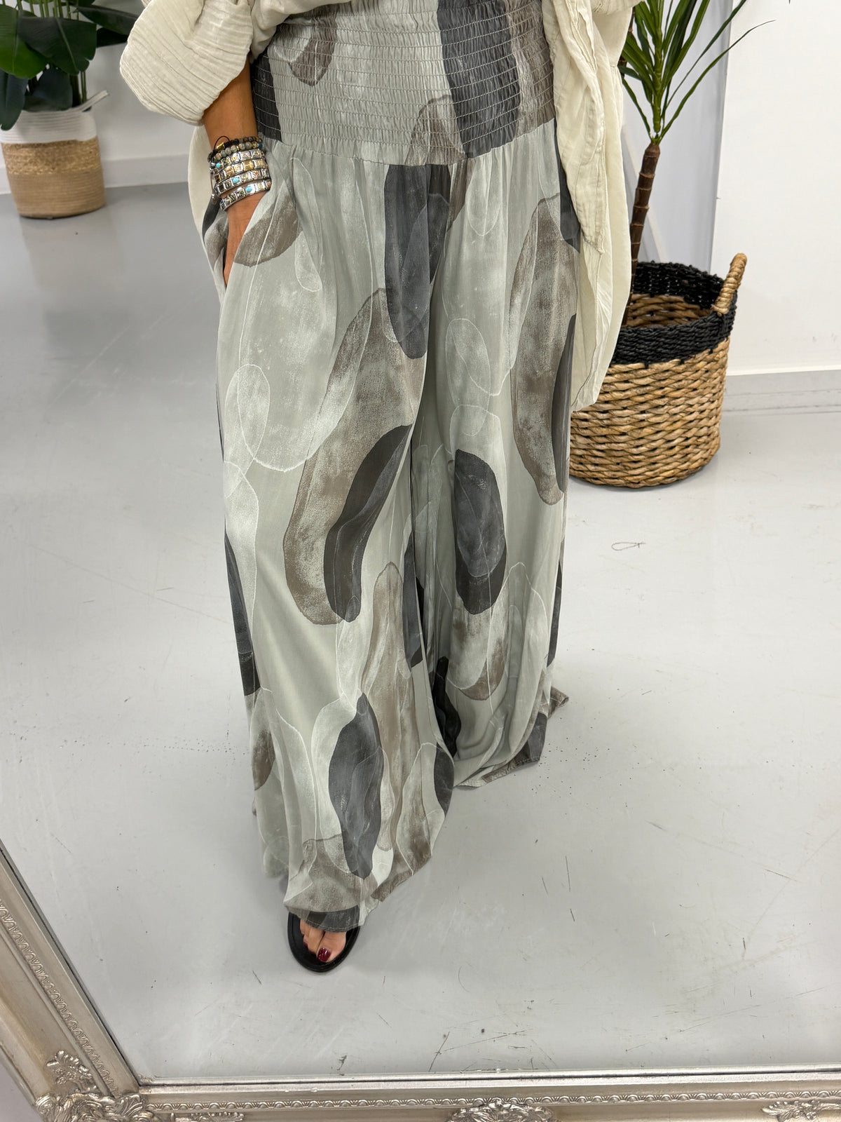 The Haven Pocket Palazzo - Pebble