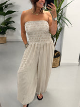 The Gingham Balloon Leg Jumpsuit- Mocha