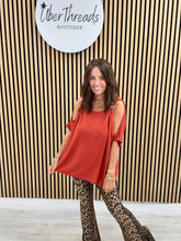 The Calle Cold Shoulder Soft Knit - Rust