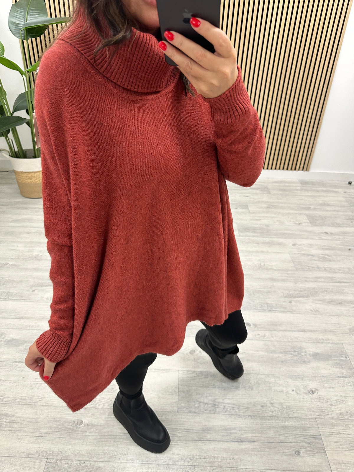 The Harrow Roll Neck - Berry