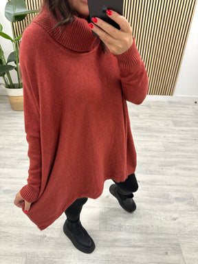The Harrow Roll Neck - Berry