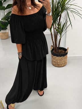 The LuLu Puff Sleeve Bardot - Black
