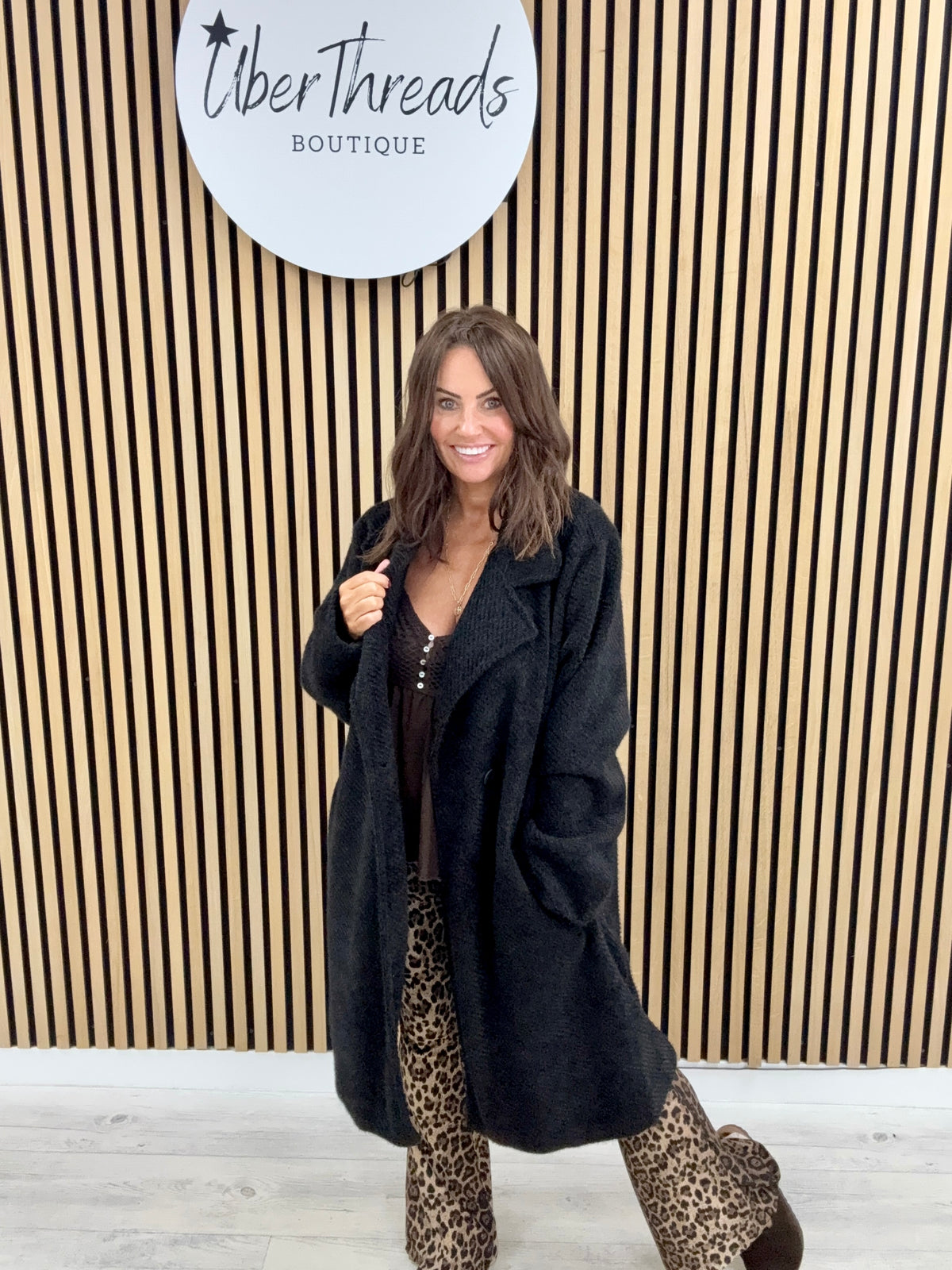 The Boyfriend Blazer Coat - Black