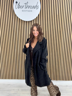 The Boyfriend Blazer Coat - Black
