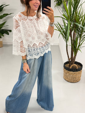 Seville Lace Top - White