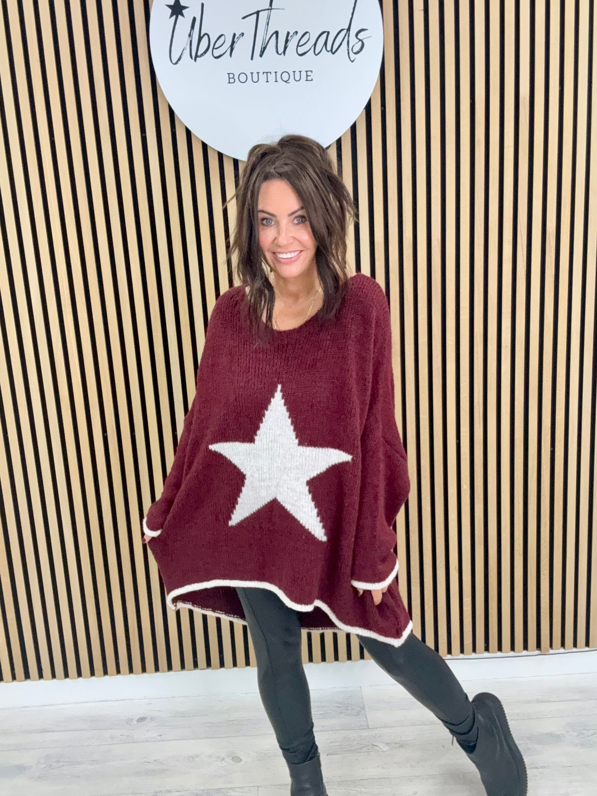 The Super Star Hi Lo Knit - Mulberry