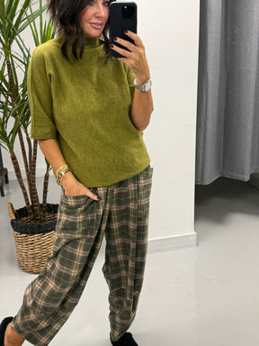Aspen Crop Sleeve Knit - Pistachio