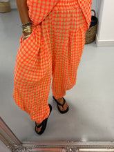 The Deluxe Gingham Barrel Trousers - Coral