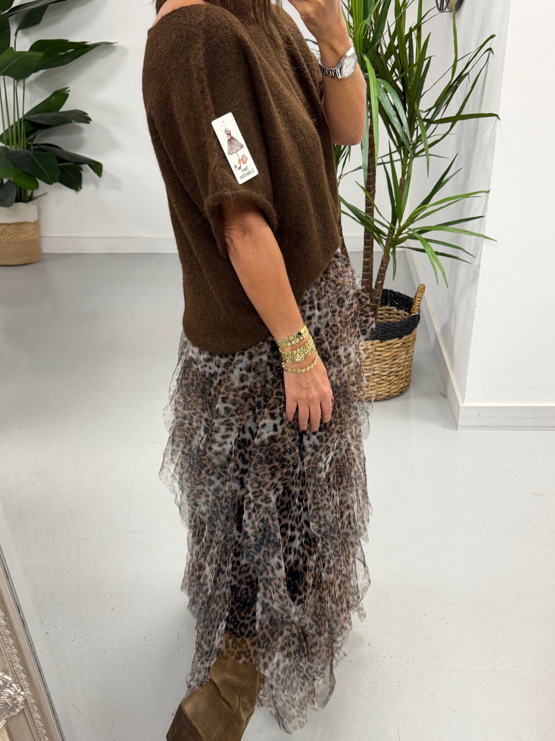 The Seattle Scattered Tulle Skirt - Light Animal (Size 10-18)