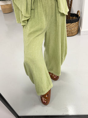 Sahara Barrel Trousers - Pistachio