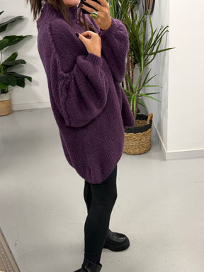 The Rustic Soft Knit - Purple