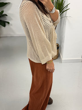 The Autumn Loose Knit - Cream (Size 10-16)
