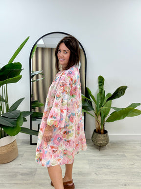 The Brodie Floral Smock -Pink