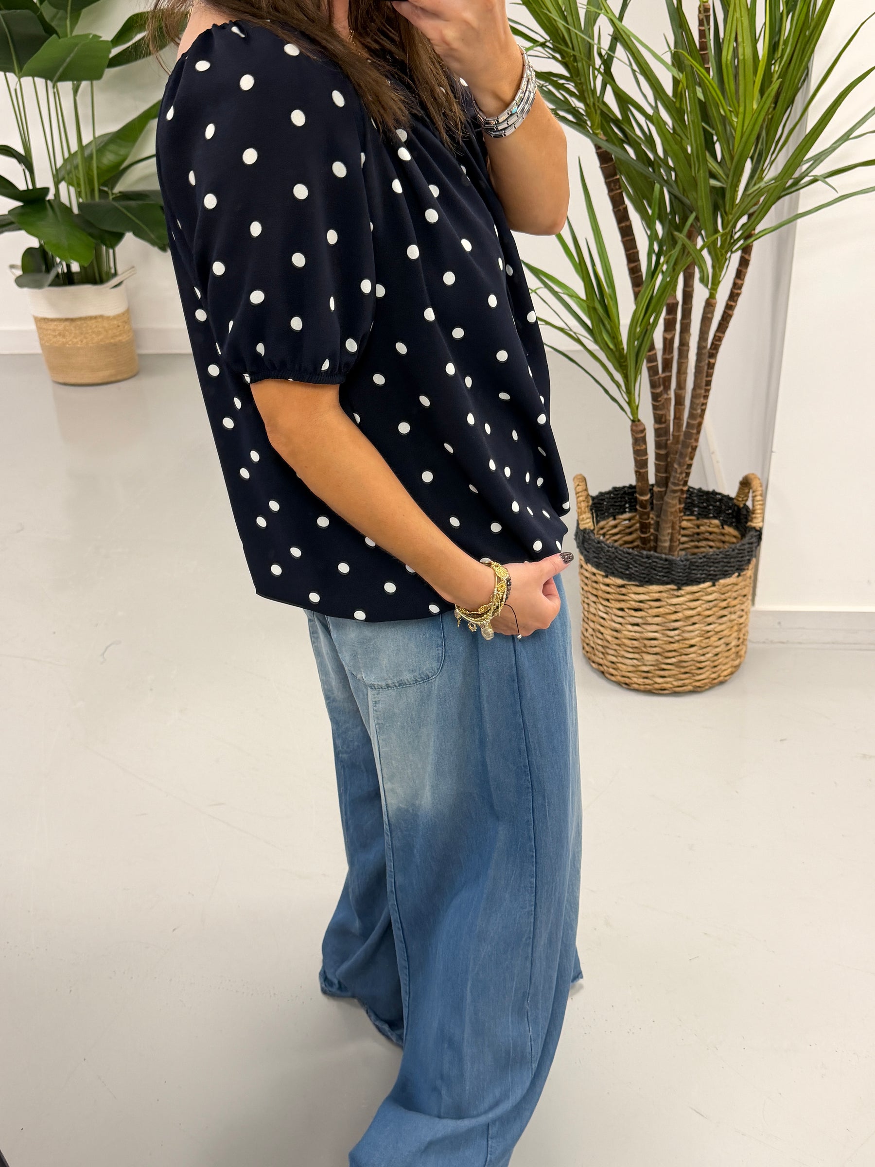 A Spot of Summer Bardot - Navy