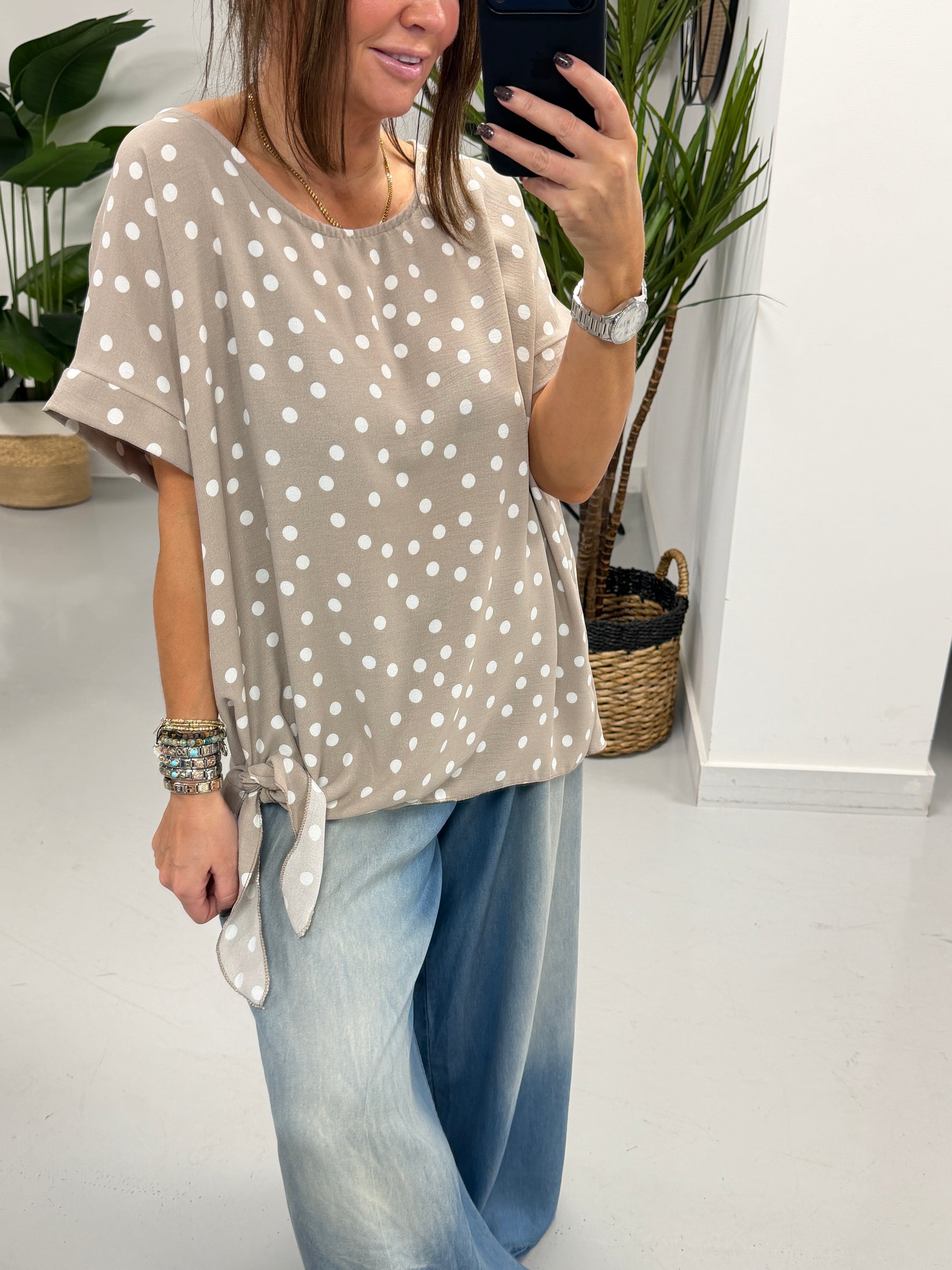 Dottie Side Tie - Mocha