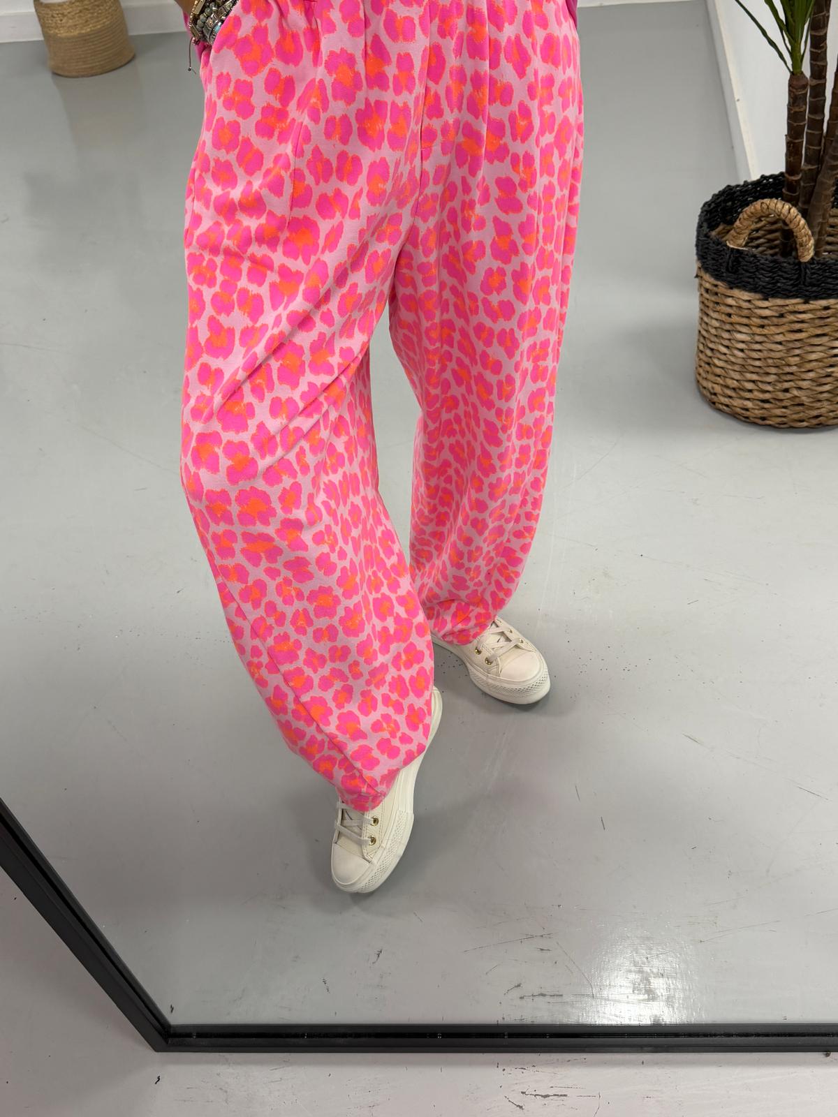 Animal Jersey Joggers - Pink