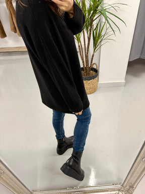 The Chelsea Round Neck Knit - Black