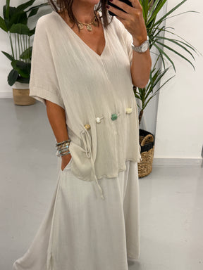 The Bondi Sands Stone Tunic - Cream