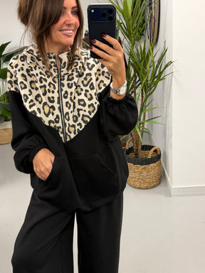 Animal Scuba Zip Up Sweater- Black (Size 12-16)