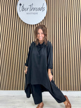 The New-Town Hi Lo Cowl Jersey - Black
