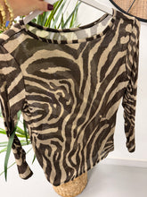 The Cashmere Blend Mesh - Chocolate/Cream Zebra  (Size 8-14)