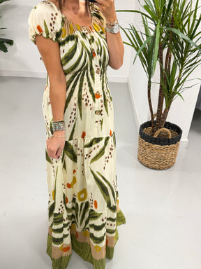 The Tribal Button Maxi - Khaki