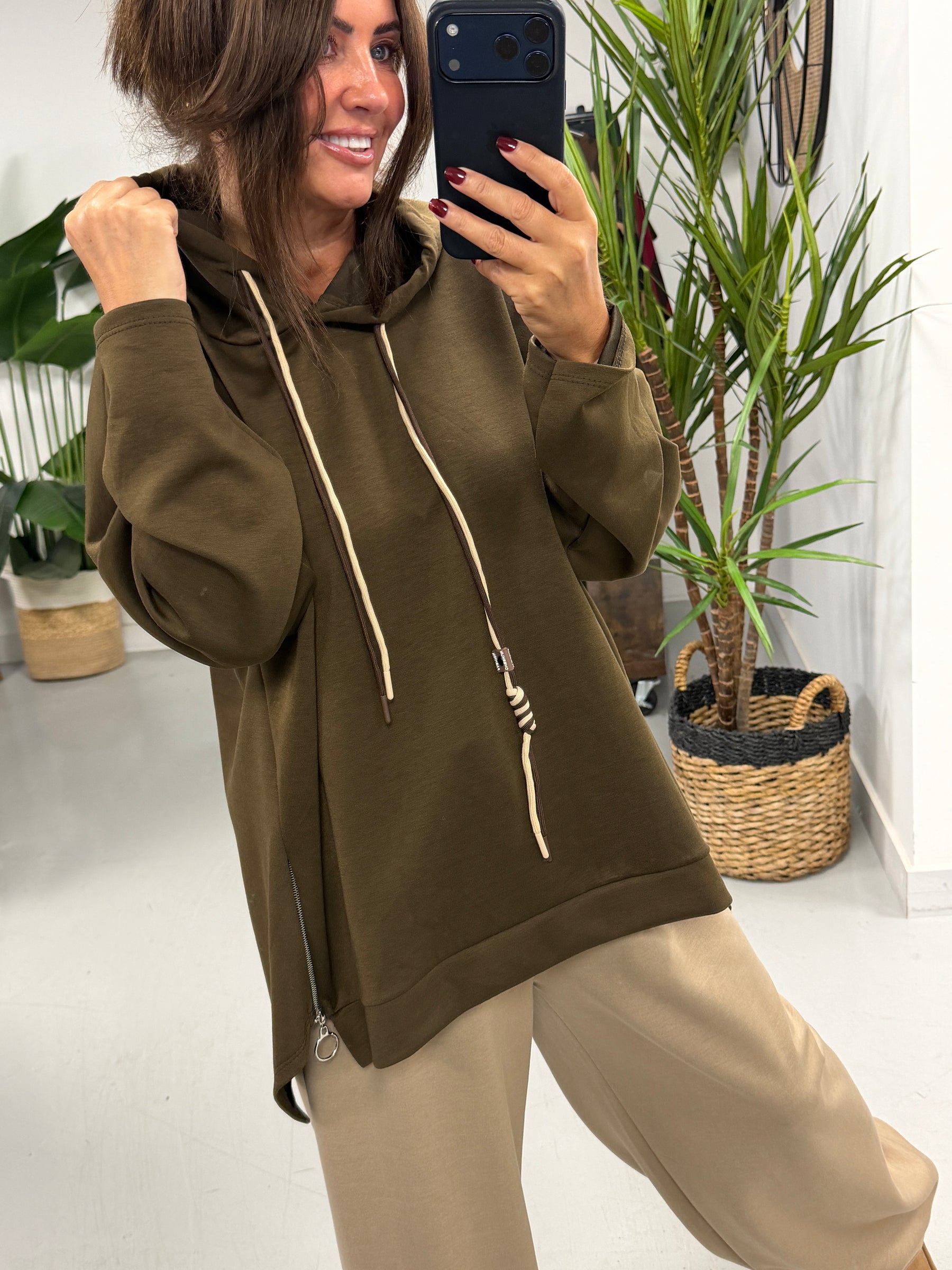 Scuba Hooded Sweater- Chocolate (Size 12-16/18)