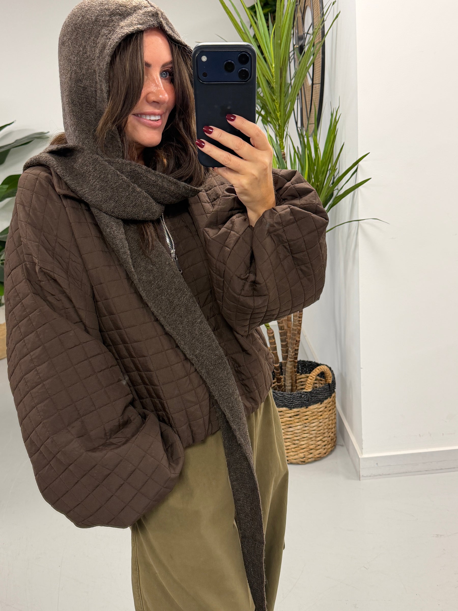 Ladies Scarf/Hood - Chocolate