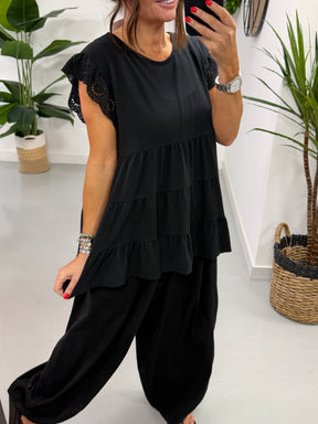 Tiered Brodie Frill - Black
