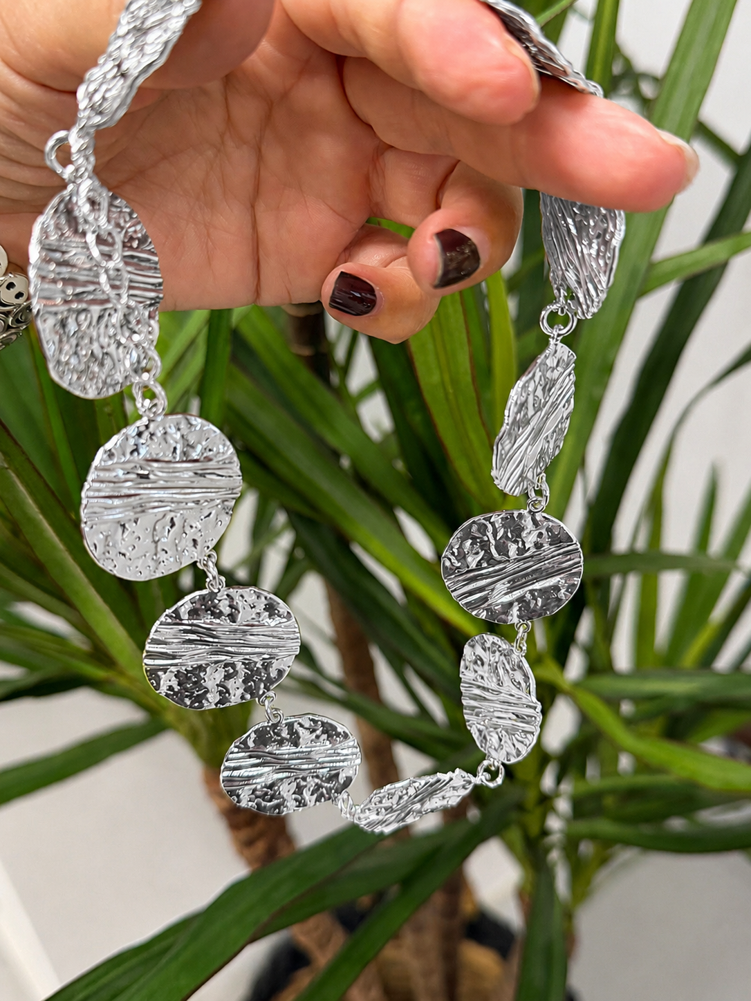 Silver Disc Necklace