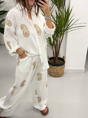 The Paisley Two Piece - White
