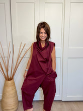 Hampton Asymmetric Ruffle WAISTCOAT - Mulberry