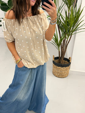 A Spot of Summer Bardot - Stone