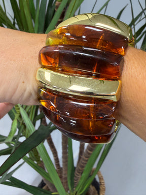 Elasticated Copper and Gold Thick